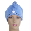 Htovila 2 pcs Doux Microfibre Séchage Rapide Cheveux Serviettes Sèche-Absorbant Cheveux Sec Cap Bath Douche Wrap Turban Serviette avec bouton pour tous les types de cheveux et longueurs