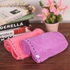 Htovila 2 pcs Doux Microfibre Séchage Rapide Cheveux Serviettes Sèche-Absorbant Cheveux Sec Cap Bath Douche Wrap Turban Serviette avec bouton pour tous les types de cheveux et longueurs