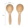 Hêtre Maraca Rumba Shaker hochets Instrument de Percussion en bois Maraca paire Percussion Maraca pour enfants enfants Instrument de musique 1 paire