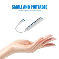 Hub USB 4 ports USB 3.0 / 2.0 Adaptateur de hub de données Portable USB Hub Câble d