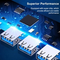 Hub USB 4 ports USB 3.0 / 2.0 Adaptateur de hub de données Portable USB Hub Câble d