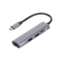 Hub USB-C 4-en-1 USB3.0 USB2.0 Type-C vers HD Convertisseur PD Hub USB à charge rapide