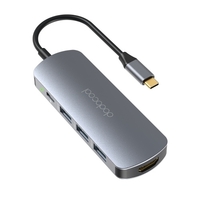Hub USB C,  Adattatore Macbook Pro 7 en 1 Hub USB C con HDMI 4K,  Lettore di schede SD/ TF,  Porta di Carica 100W et 3 Porte USB 3.0 pour MacBook Pro/ Air,  Chromebook,  DELL XPS,  Huawei Mate 10/20/ P20