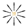 Huion PN05 10 pièces embouts de stylo de remplacement compatibles avec le stylet de tablette graphique de dessin PW500 / PW507 noir