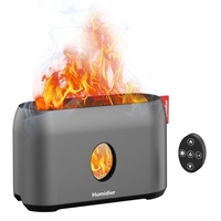 Humidificateur de brume de flamme de simulation avec le faux humidificateur de feu silencieux de veilleuse à télécommande