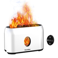 Humidificateur de brume de flamme de simulation avec le faux humidificateur de feu silencieux de veilleuse à télécommande