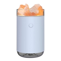 Humidificateur de pierre de sel de cristal de 260 ml Humidificateur de brume USB silencieux portable léger coloré
