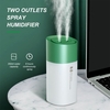 Humidificateur USB KKmoon 350 ml humidificateur à deux sorties avec veilleuse colorée pour voiture de dortoir de bureau à domicile