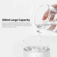 Humidificateur USB Yoobao 300 ml Mini humidificateur portable Humidificateur muet de chambre de bureau avec lumière respiratoire 7 couleurs blanc