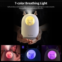 Humidificateur USB Yoobao 300 ml Mini humidificateur portable Humidificateur muet de chambre de bureau avec respiration 7 couleurs rose clair