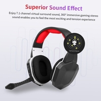 HW-N9M 2.4G casque de jeu sans fil virtuel 7.1 son surround microphone amovible Compatible avec PS4/PS5/PC/commutateur/MAC/téléphone