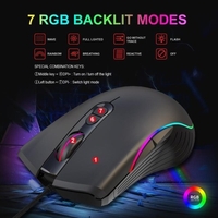 HXSJ A867 souris de jeu ergonomique rvb filaire V100 35 touches clavier de jeu à une main P6 clavier portable convertisseur de souris Combo