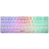 HXSJ Clavier bimode 61 touches BT 5.0 Clavier compact 2.4G Clavier rétroéclairé sans fil RVB Double Shot Injection Keycaps,  Noir