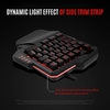 HXSJ G92 Clavier à une main 35 touches Membrane à une main Mini clavier de jeu 35 touches avec remplacement filaire USB rétroéclairé coloré pour jeu en ligne