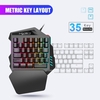 HXSJ H300 souris de jeu ergonomique filaire V100 35 touches clavier de jeu à une main P6 clavier portable convertisseur de souris Combo