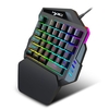 HXSJ J300 + V100 combiné clavier et souris éclairage RGB souris de jeu programmable + clavier de jeu à une main avec DPI réglable