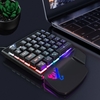 HXSJ J300 + V400 combiné clavier et souris éclairage RGB souris de jeu programmable + clavier de jeu à une main