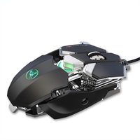 HXSJ J600 Souris de jeu filaire Souris de programmation macro à neuf touches