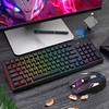 HXSJ L99 2.4G sans fil Rechargeable clavier souris Combo 96 touches rvb Membrane clavier coloré rétro-éclairage jeu souris ensemble