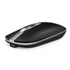 HXSJ M30 Souris sans fil rechargeable 2.4GHz Souris 1600DPI Molette de défilement en métal pour bureau noir