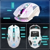 HXSJ T300 2.4G souris sans fil souris ergonomique 3 réglable DPI coloré respiration lumière intégré 600mAh batterie au Lithium blanc
