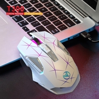 HXSJ T300 2.4G souris sans fil souris ergonomique 3 réglable DPI coloré respiration lumière intégré 600mAh batterie au Lithium noir