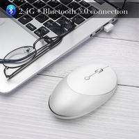 HXSJ T36 Trois Mode BT 3.0 + 5.0 + 2.4G Souris Sans Fil Silm Design Silencieux Optique Rechargeable Souris Pour iPad PC Ordinateur Portable