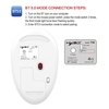 HXSJ T36 trois modes BT 3.0 + 5.0 + 2.4G souris sans fil mince conception silencieuse souris optique rechargeable pour iPad PC ordinateur portable bleu