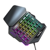 HXSJ V100 35 Key Single Hand Membrane Mini 35 Touches Clavier de jeu avec câble USB pour PUBG LOL CS Gamer