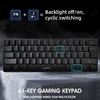HXSJ V700 Clavier de jeu filaire RGB Streamer Clavier filaire Clavier de jeu 61 touches pour jeu / bureau noir