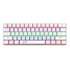 HXSJ V900 Clavier mécanique compact filaire 61 touches Clavier rétroéclairé RVB N-key Rollover Blue Switch Double Shot Keycaps,  Noir
