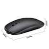 HXSJ Wireless 2.4G Mouse Souris ultra-fine souris silencieuse Souris rechargeable et portative Souris rechargeable Transmission sans fil 10m / 33ft (Gris)