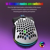 HXSJ X300 Souris de jeu RVB rétroéclairée filaire ergonomique programmable à 6 boutons avec enregistrement macro et vitesse de roue définie 7200 DPI pour PC Windows (Blanc)