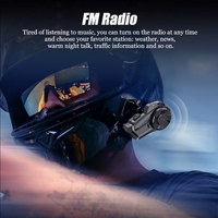 Hysnox HY-1001 Interphone pour casque de moto BT5.0 Interphone mains libres Full Duplex Portée de 800 m IP65 Étanche à la poussière avec microphone CVC DSP Réduction du bruit