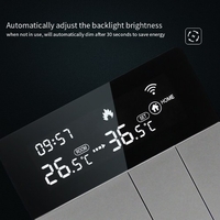 i8HGA Tuya WiFi Contrôleur de température intelligent Thermostat Luminosité du rétroéclairage Réglage automatique Mode maison loin Téléphone portable APP Télécommandes Compatible avec Alexa Google Home Commande vocale