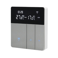i8HGC Tuya WiFi Contrôleur de température intelligent Thermostat Luminosité du rétroéclairage Réglage automatique Mode maison loin Téléphone portable APP Télécommandes Compatible avec Alexa Google Home Voice Control