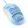iBlancod GM01 Souris de jeu filaire USB Souris ergonomique légère Effet de rétroéclairage RVB 6 vitesses DPI Conception évidée Bleu