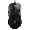 iBlancod GM01 Souris de jeu filaire USB Souris ergonomique légère Effet de rétroéclairage RVB 6 vitesses DPI Conception évidée Noir