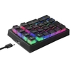 IBlancod K10 21 touches filaire mécanique numérique clavier rvb rétro-éclairage effet mécanique jaune commutateurs pouding Keycaps noir
