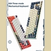 iBlancod K84 84 touches clavier mécanique à trois modes BT5.0 + 2.4G + connexion filaire PBT Keycaps rouge (commutateurs rouges Gateron)