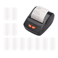 Imprimante à réception Bisofice Imprimante thermique mobile portable 58 mm avec rouleaux de papier thermique de 11 pcs