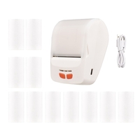 Imprimante à réception Bisofice Imprimante thermique mobile portable 58 mm avec rouleaux de papier thermique de 11 pcs