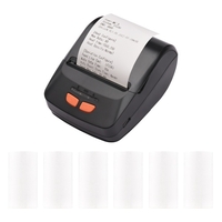 Imprimante à réception Bisofice Imprimante thermique mobile portable de 58 mm avec 6 rouleaux de papier thermique