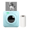 Imprimante de poche BT Imprimante thermique sans fil Imprimante mobile portable 200dpi pour photo Photo Reçu Mémo Note Étiquette Autocollant Compatible avec Android iOS Windows Mac