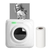 Imprimante de poche BT Imprimante thermique sans fil Imprimante mobile portable 200dpi pour photo Photo Reçu Mémo Note Étiquette Autocollant Compatible avec Android iOS Windows Mac