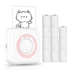 Imprimante Photo tout-en-un multifonction Portable imprimante sans fil instantanée Mini imprimante prise en charge BT connexion pour Smartphone avec 11 rouleaux de papier 57mm Compatible avec iOS Android
