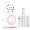 Imprimante Photo tout-en-un multifonction Portable imprimante sans fil instantanée Mini imprimante prise en charge BT connexion pour Smartphone avec 11 rouleaux de papier 57mm Compatible avec iOS Android