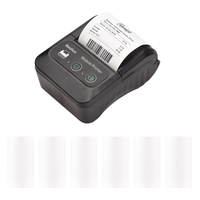 Imprimante thermique à réception Bisofice Portable de 58 mm avec 6 rouleaux de papier thermique