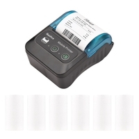Imprimante thermique à réception Bisofice Portable de 58 mm avec 6 rouleaux de papier thermique