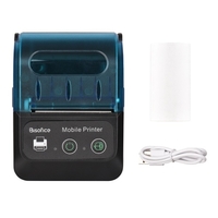 Imprimante thermique Bisofice Portable à réception de 58 mm avec 1 rouleau de papier thermique